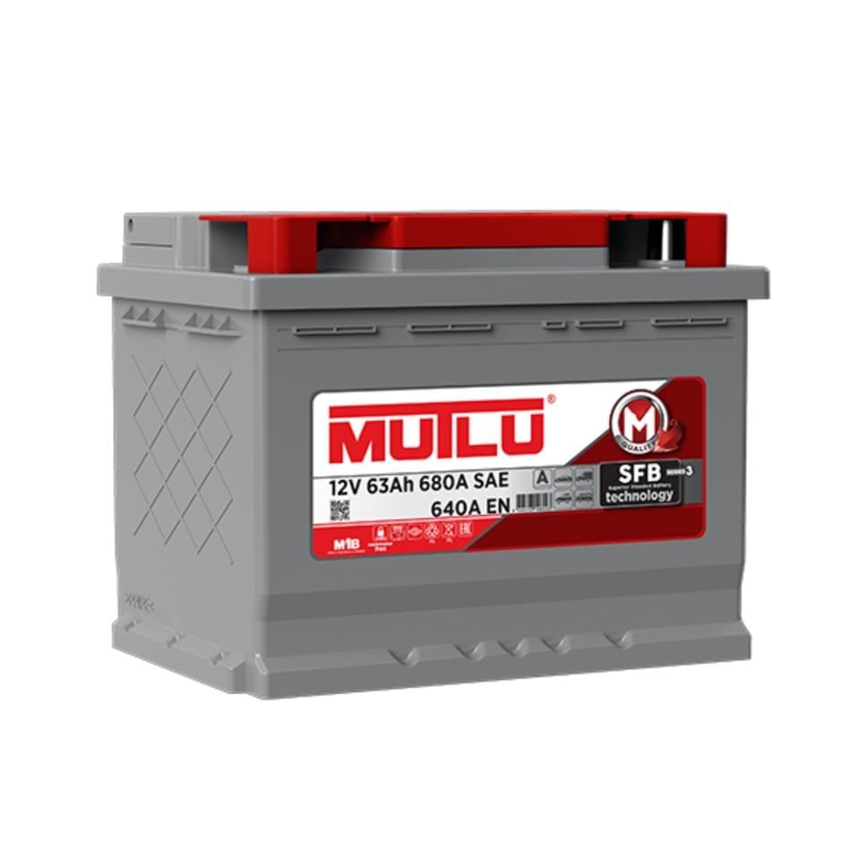 MUTLU 12V 63 AH AKÜ SFB 600 A (EN) (242*175*190) (TERS)