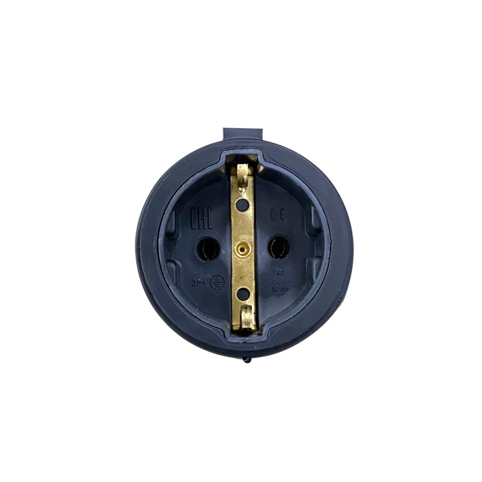 220V-240V DİŞİ FİŞ (PRİZ) (1X16A) (KAUÇUK) (TOPRAKLI) SEYYAR