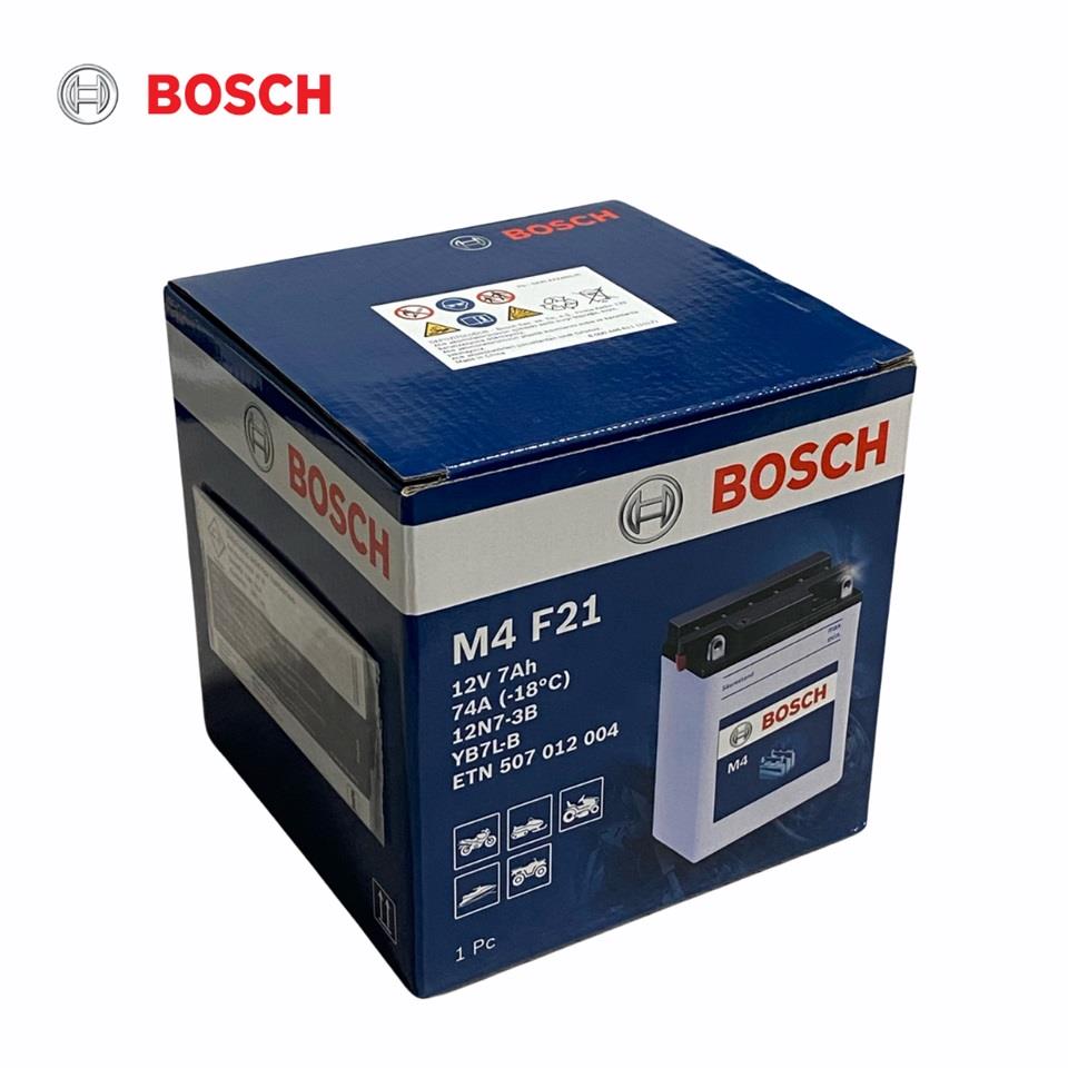 BOSCH 12V 7 AH MOTOSİKLET AKÜSÜ 74 A (EN) (136*76*134) (M4 F21) (12N7-3B) (YB7L-B) (-/+)