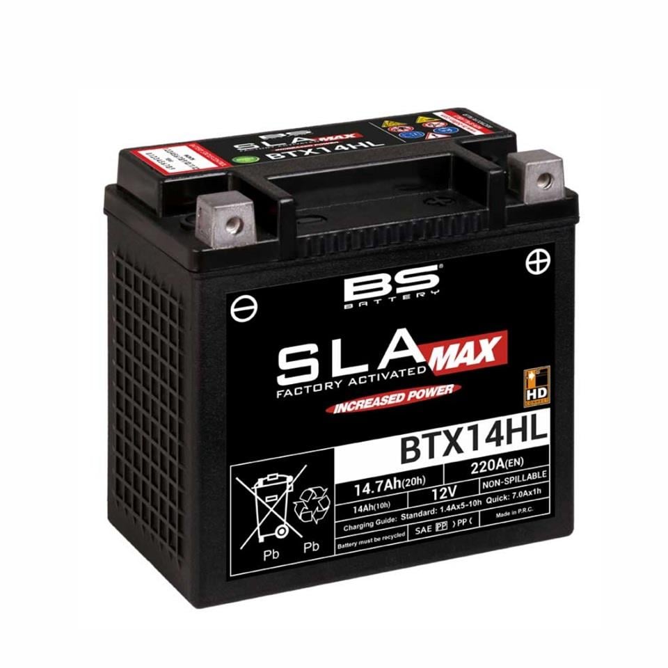 BS BATTERY 12V 14.7 AH MOTOSİKLET AKÜSÜ 220 A (148*87*145) (BTX14HL) DÜZ KUTUP