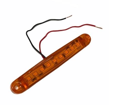 12V-24V PARMAK LAMBA 9-LEDLİ SARI (100*15 MM) 