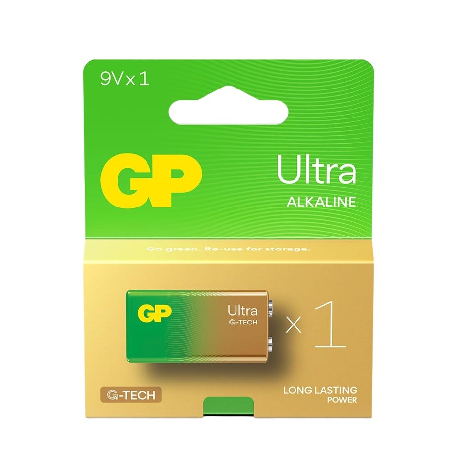 GP 9V ULTRA ALKALINE G-TECH PİL (26.5*48.5 MM ) 1604AU-6LR61