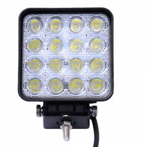 12V-24V ÇALIŞMA LAMBASI KARE 48W (16 X 3W POWER LEDLİ) (106*106 MM)