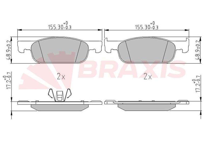 BRAXIS ÖN FREN BALATASI DACIA LOGAN/SANDERO-RENAULT CLIO/SYMBOL