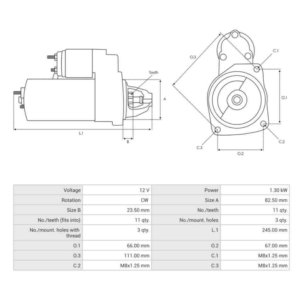 12V MARŞ MOTORU 11 DİŞ TOFAŞ DOĞAN/KARTAL/ŞAHİN 1600 