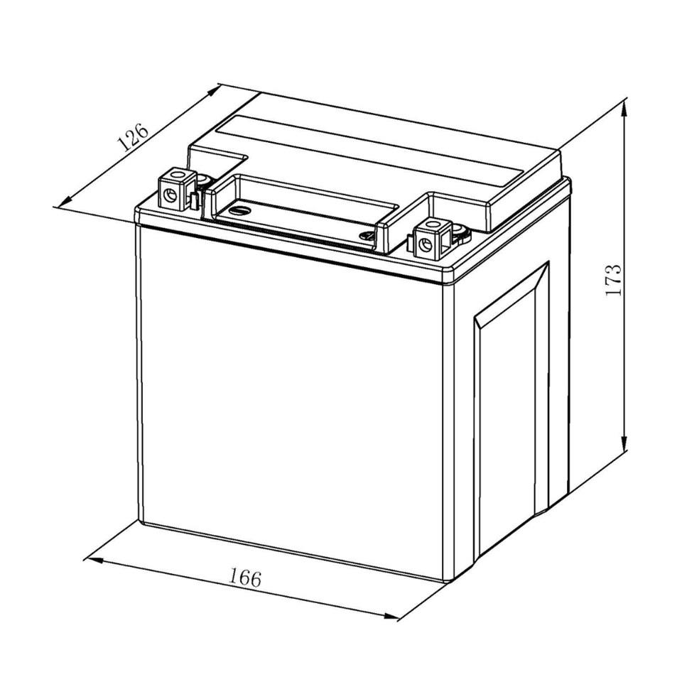 BOSCH 12V 30 AH MOTOSİKLET AKÜSÜ AGM 385 A (EN) (166*126*173) (FA134) (YIX30L) (YB30L-B) (BIX30L)