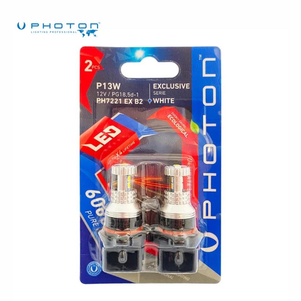 PHOTON 12V GÜNDÜZ SÜRÜŞ AMPULÜ LEDLİ SOKETLİ BEYAZ P13W