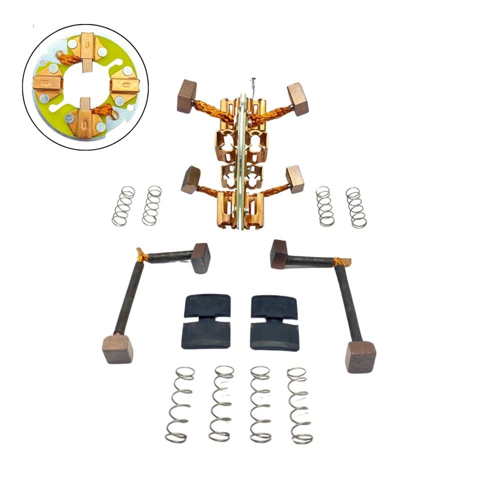 MARŞ KÖMÜR YUVASI VALEO TİPİ (8 KÖMÜRLÜ) (START-STOP) AUDI-FORD-NISSAN-OPEL-RENAULT-SEAT-SKODA-VW
