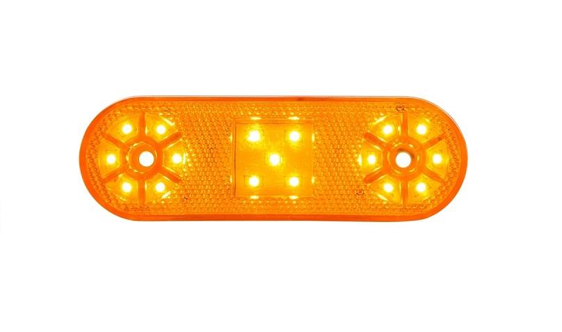 12V-24V YAN SİNYAL LAMBASI DORSE SİDE MARKER SARI (17 LEDLİ)