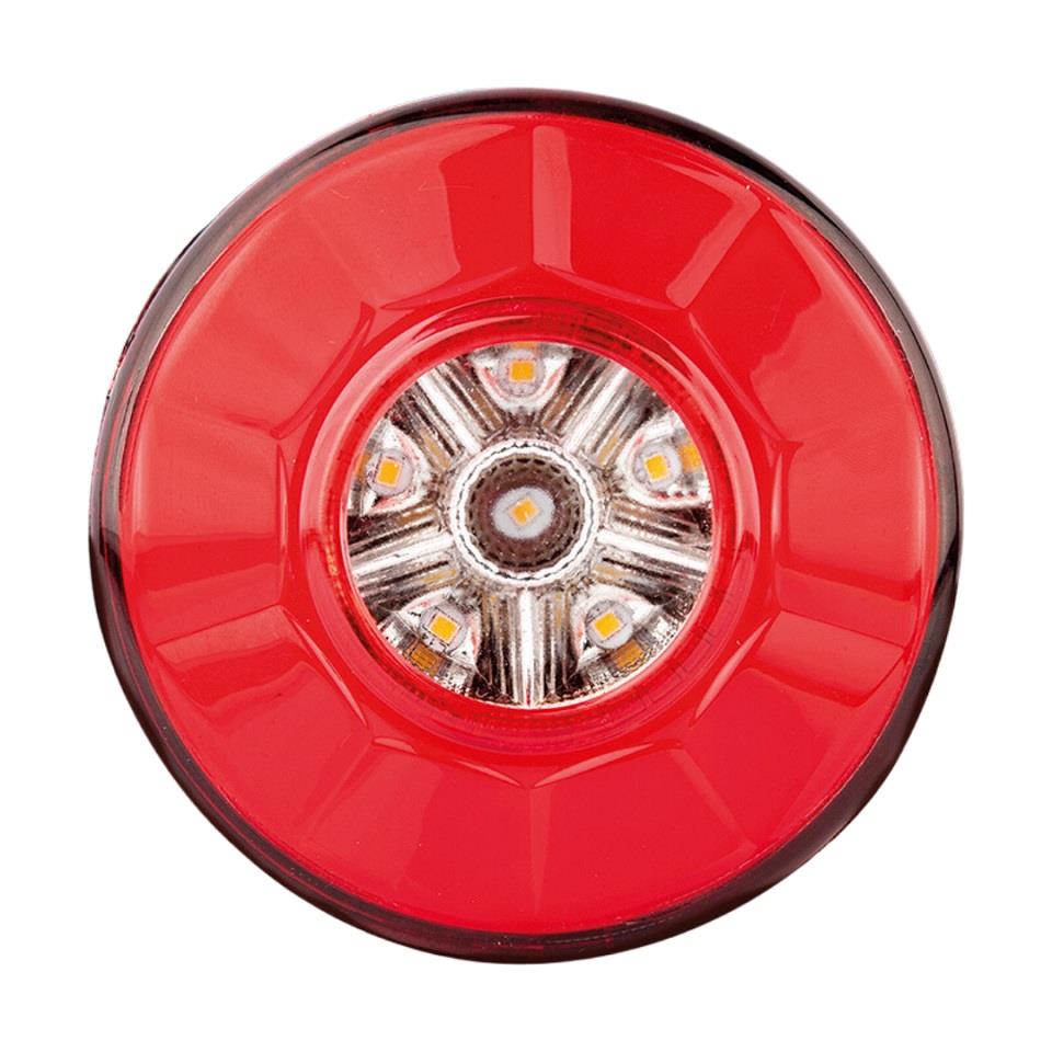 12V-24V STOP LAMBASI YUVARLAK (LEDLİ) (3 FONKSİYONLU) (KIRMIZI-BEYAZ) (110*36 MM) 