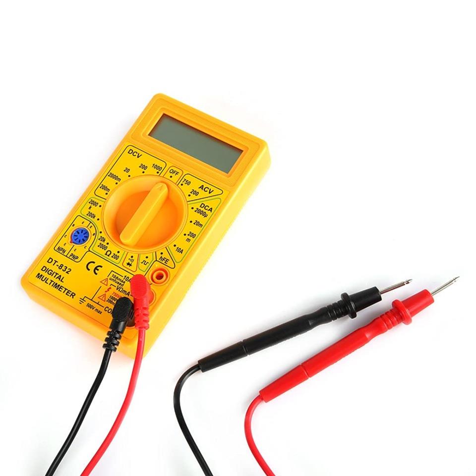 DT-832 DİJİTAL MULTİMETRE (ÖLÇÜ ALETİ) (DC/AC) (SES İKAZLI) (125*70 MM)