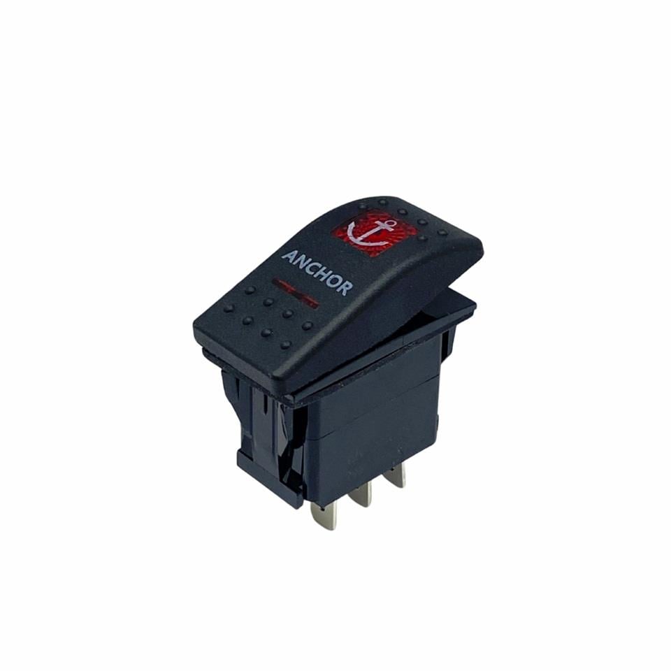 TUŞLU ANAHTAR ÇAPA IRGATI (4 FİŞ) (ÇİFT DEVRE) (12V 20A DC/24V 10A DC) MARİN