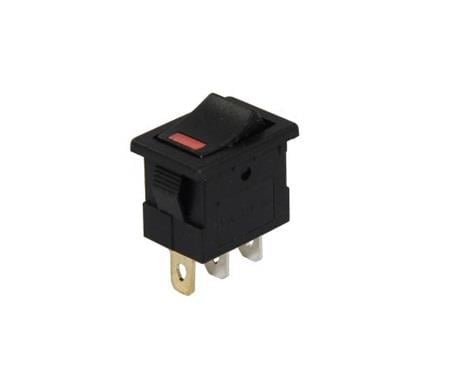 12V TUŞLU ANAHTAR MİNİ LEDLİ (3 FİŞ) (ON-OFF)