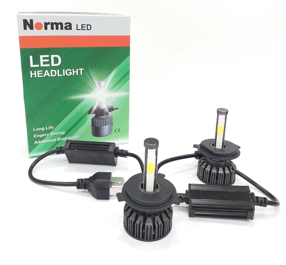 NORMA 9V-32V H4 COB LED XENON FAR AMPUL SETİ 4 ÇİPLİ 6000K 8000 LÜMEN CANBUS