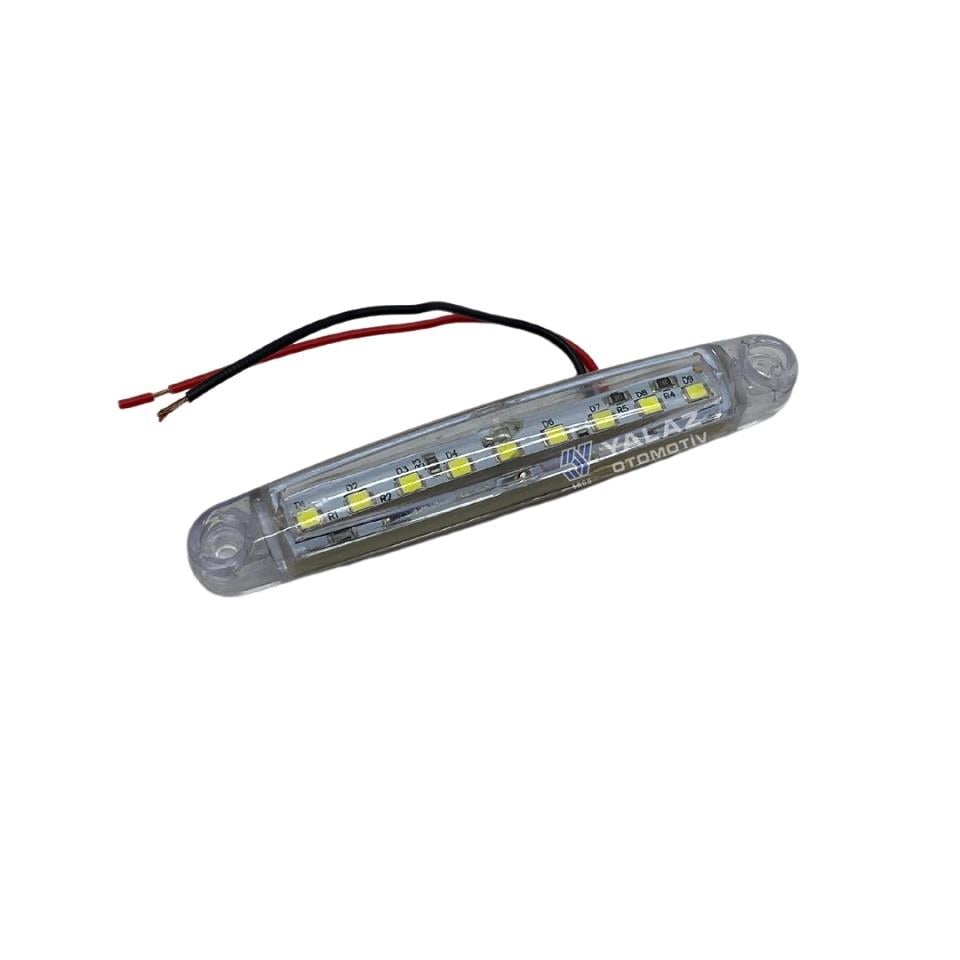 12V-24V PARMAK LAMBA 9-LEDLİ BEYAZ (100*15 MM) 