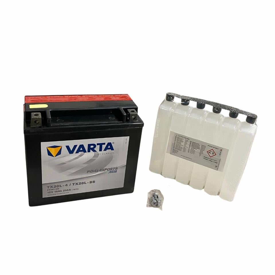 VARTA 12V 18 AH MOTOSİKLET AKÜSÜ AGM 250 A (EN) (177*88*156) (TX20L-4) (TX20L-BS) (YTX20L-BS)