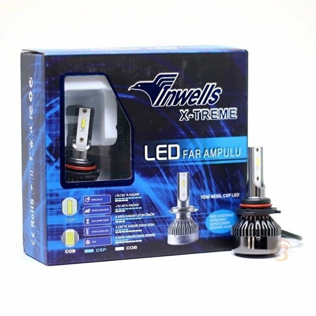 INWELLS 12V-24V H27 CSP LED XENON FAR AMPUL SETİ 6000K 10000 LÜMEN