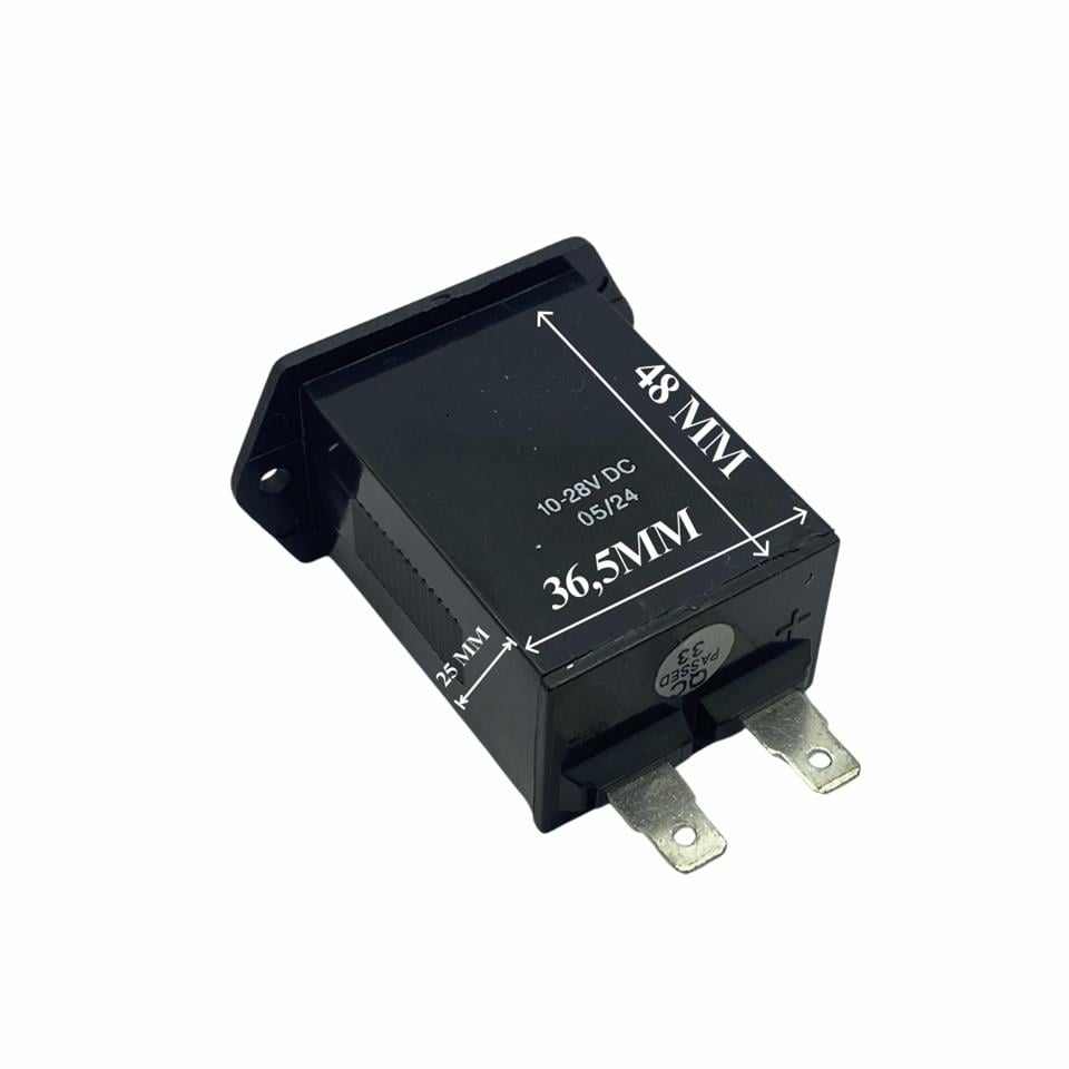 VEETHREE 10V-28V MOTOR ÇALIŞMA SAATİ (KÖŞELİ)