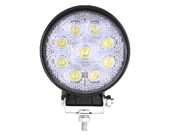 12V-80V ÇALIŞMA LAMBASI YUVARLAK (9 X 3W POWER LEDLİ) (128*110)