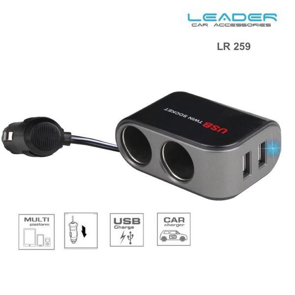 12V-24V ÇAKMAK SOKETİ (ENERJİ SOKETİ) (ÇAKMAK 2 + USB 2 ŞARJLI 5 A)