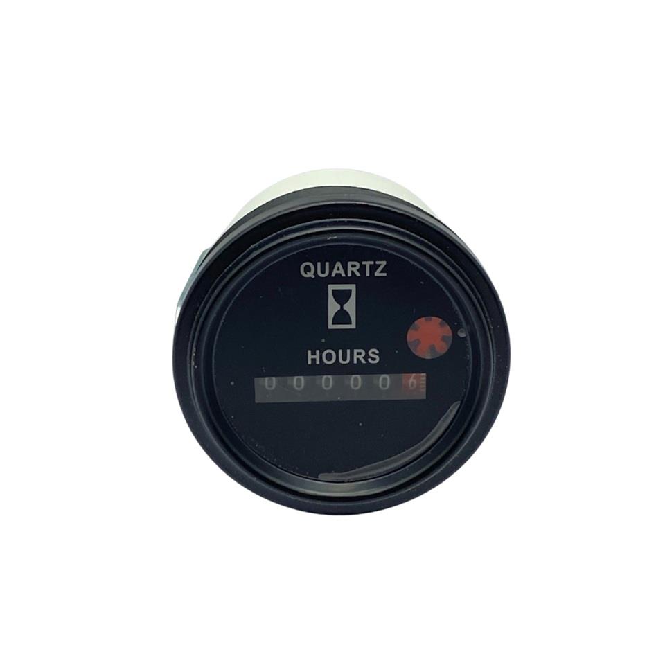 6V-80V MOTOR ÇALIŞMA SAATİ 52 MM SİYAH