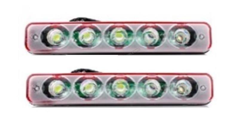 12V GÜNDÜZ SÜRÜŞ LAMBASI 6-LEDLİ 2 CM X 17 CM YARI BUZLU CAM (2 AD)
