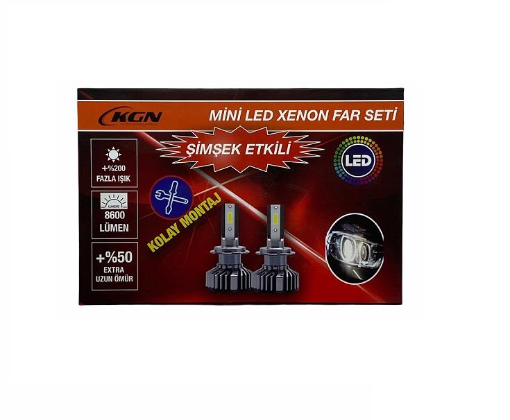 9V-32V H3 DOB LED XENON FAR AMPUL SETİ 50W 6000K 8600 LÜMEN