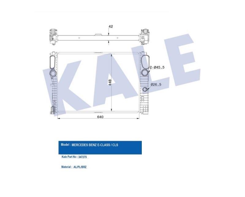 MOTOR RADYATÖRÜ MERCEDES CLS 2005-2010/E SERİSİ 2002-2009