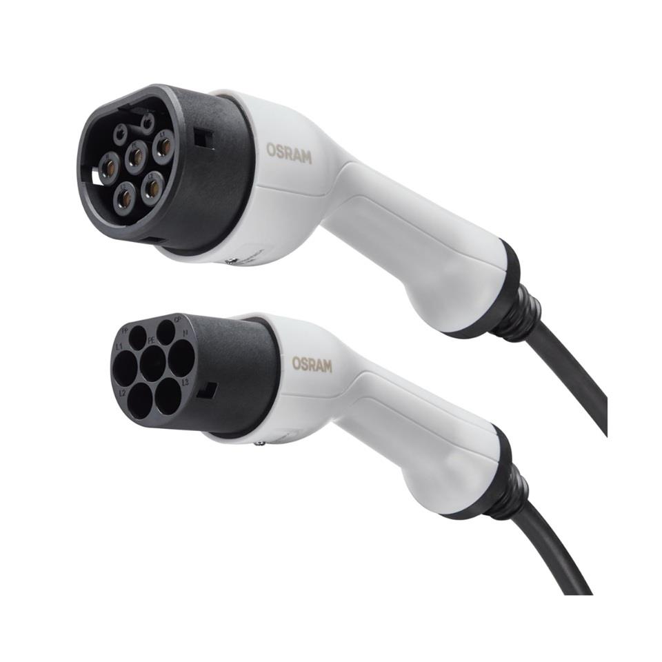 OSRAM 480V AC ELEKTRİKLİ ARAÇ ŞARJ KABLOSU TİP2 (3 FAZLI) (32 A) (22000W) (5 MT)
