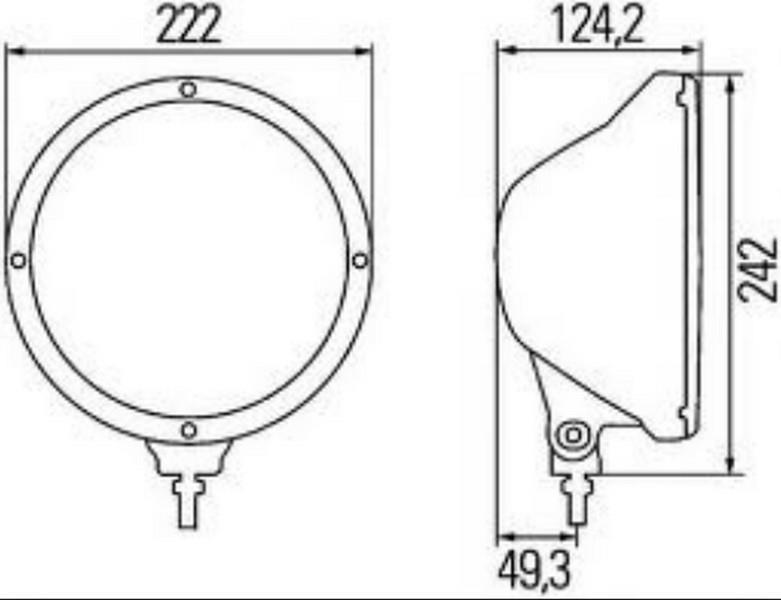 HELLA 12V SİS LAMBASI RALLYE 3003 YUVARLAK BEYAZ (DELİCİ) (222 MM)