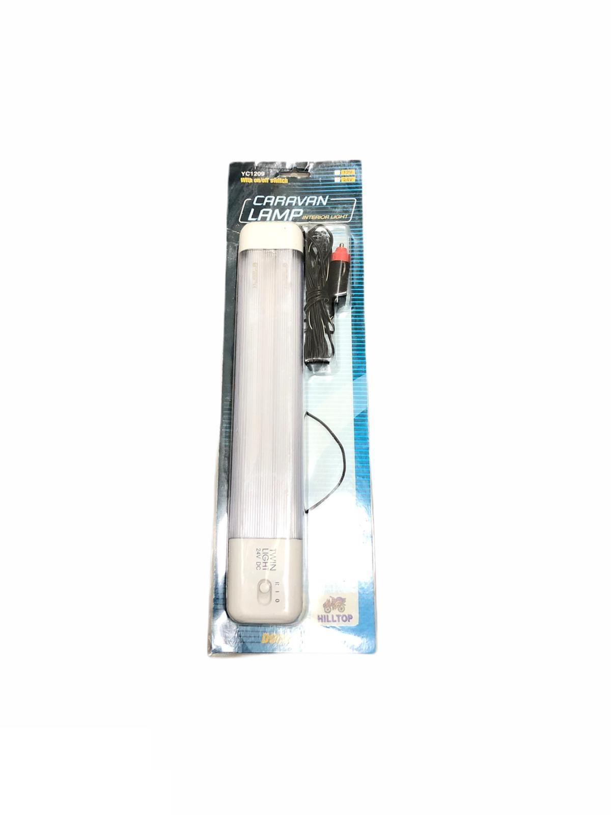 24V FLORESAN TAVAN LAMBASI ANAHTARLI BEYAZ (2 X 8W) (ÇAKMAK FİŞLİ)