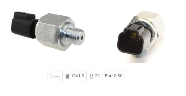 YAĞ MÜŞÜRÜ (2 FİŞ SOKETLİ 0.50 BAR) (M12 X 1.5) PERKINS-CATERPILLAR 