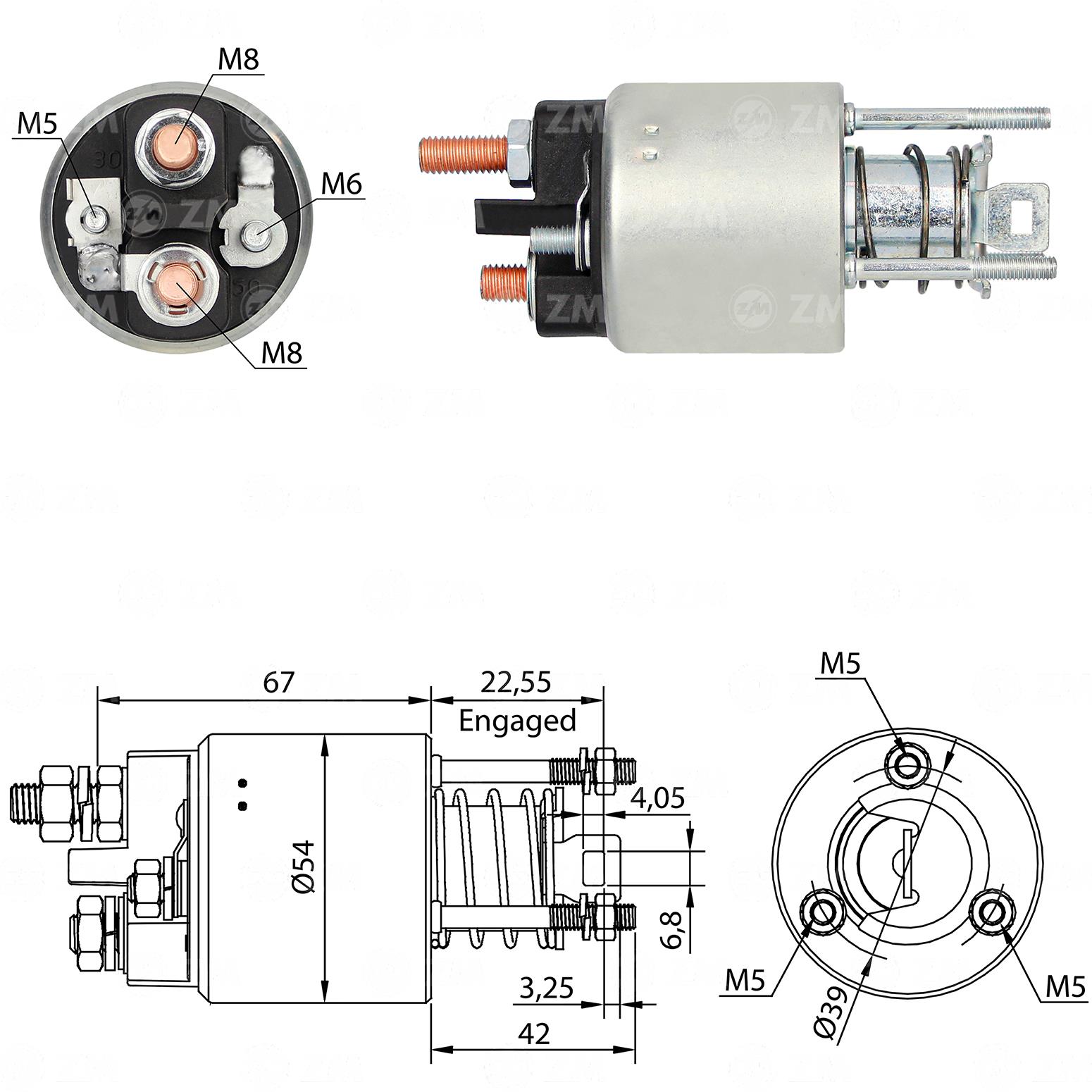 ZM 12V MARŞ OTOMATİĞİ MARELLI TİPİ ÇİFT ÇIKIŞ M5/M6 BMW