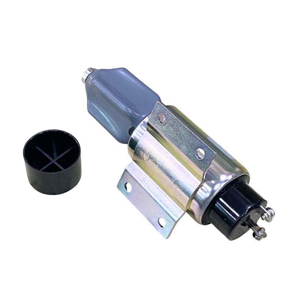 12V STOP SELENOİDİ AYAKLI (PLATİNLİ) CUMMINS MOTOR-WOODWARD