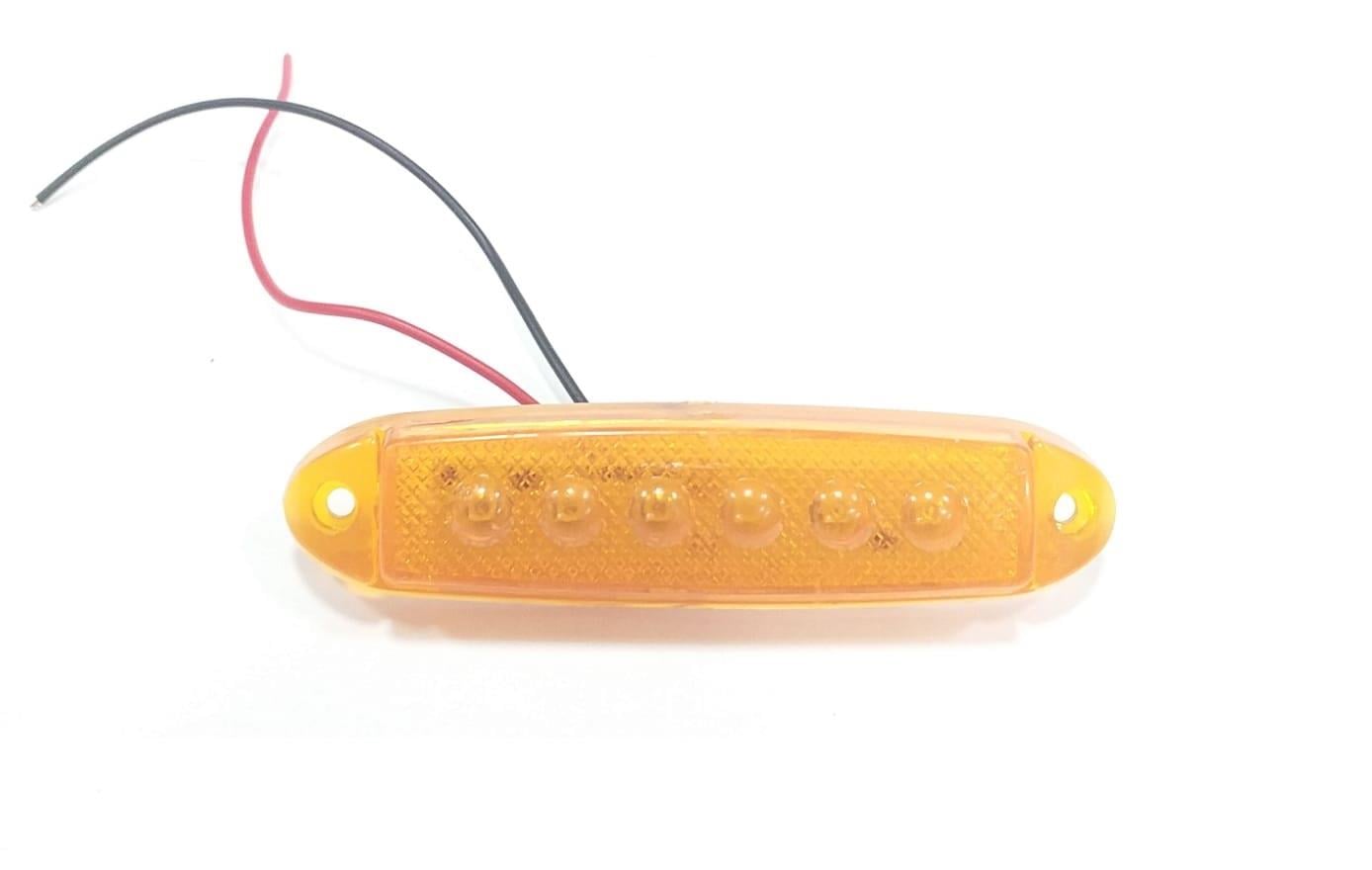 12V PARMAK LAMBA 6-LEDLİ SARI (98*24 MM) 
