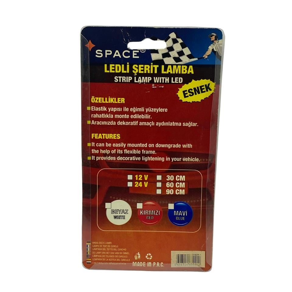 24V ELASTİK BAND-ŞERİT LED BEYAZ 90 CM