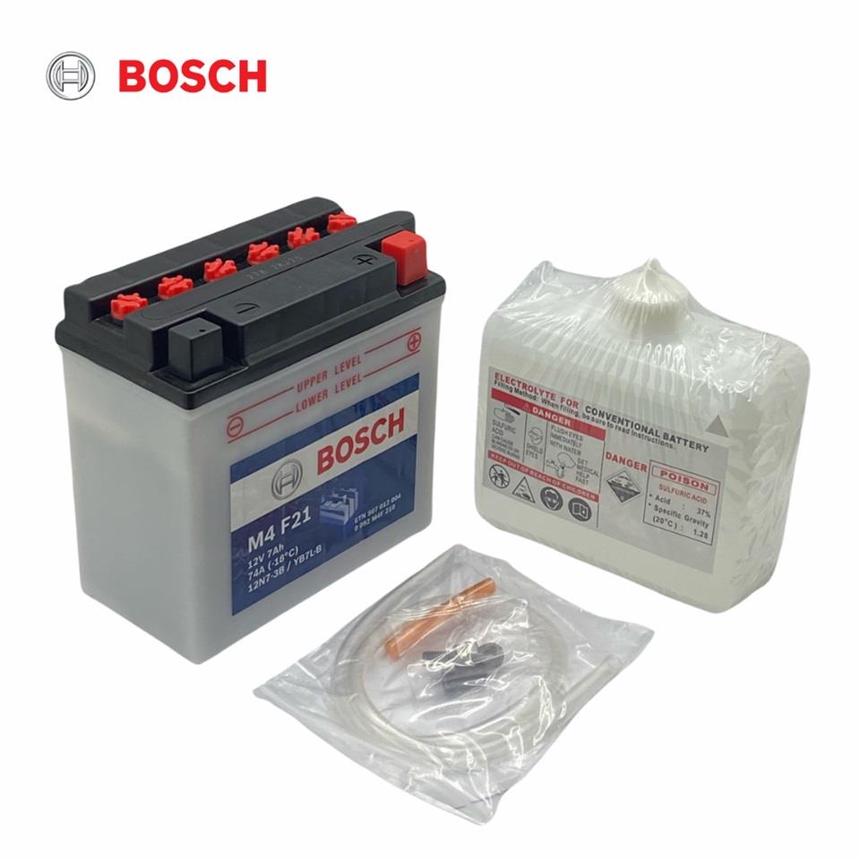 BOSCH 12V 7 AH MOTOSİKLET AKÜSÜ 74 A (EN) (136*76*134) (M4 F21) (12N7-3B) (YB7L-B) (-/+)