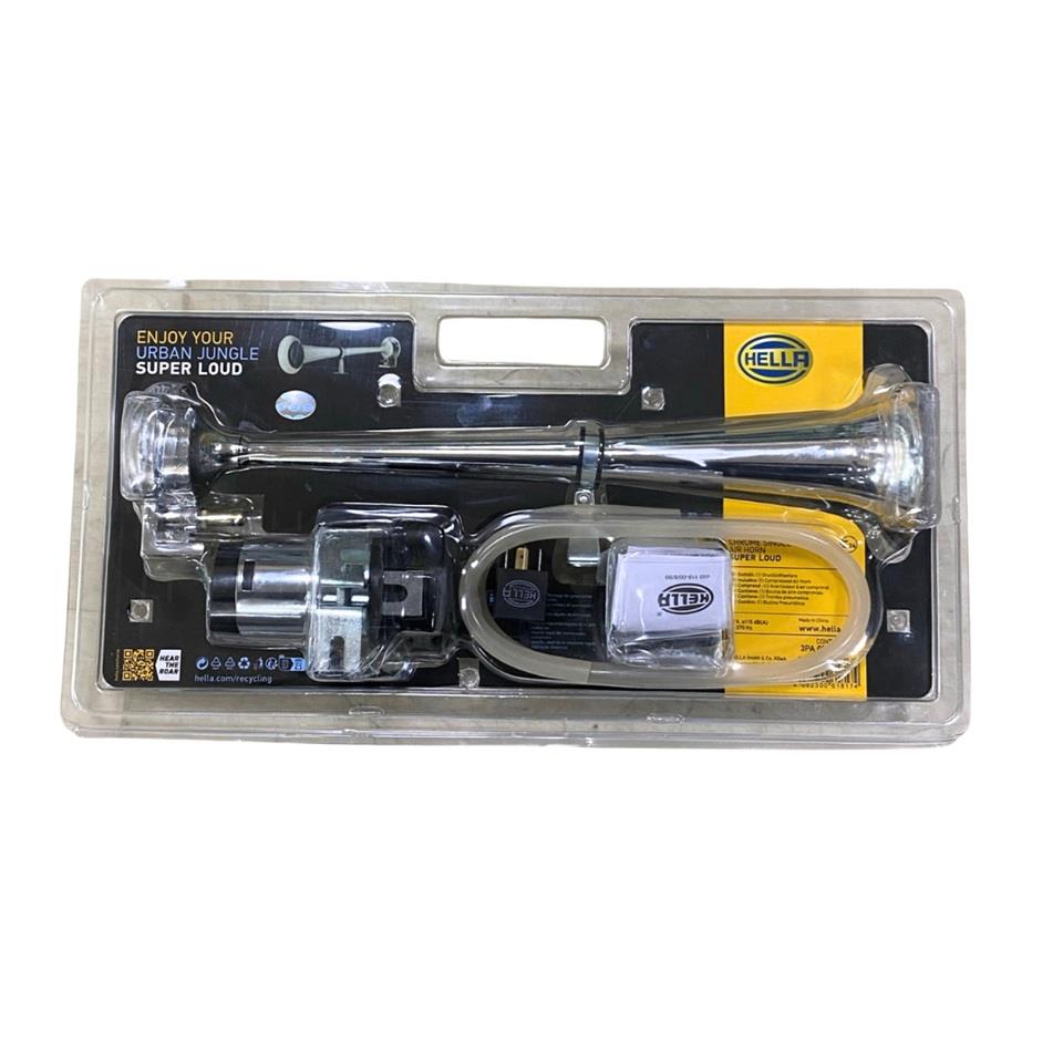 HELLA 12V HAVALI KORNA TEKLİ KROM (MARİN) (KOMPRESÖRLÜ)