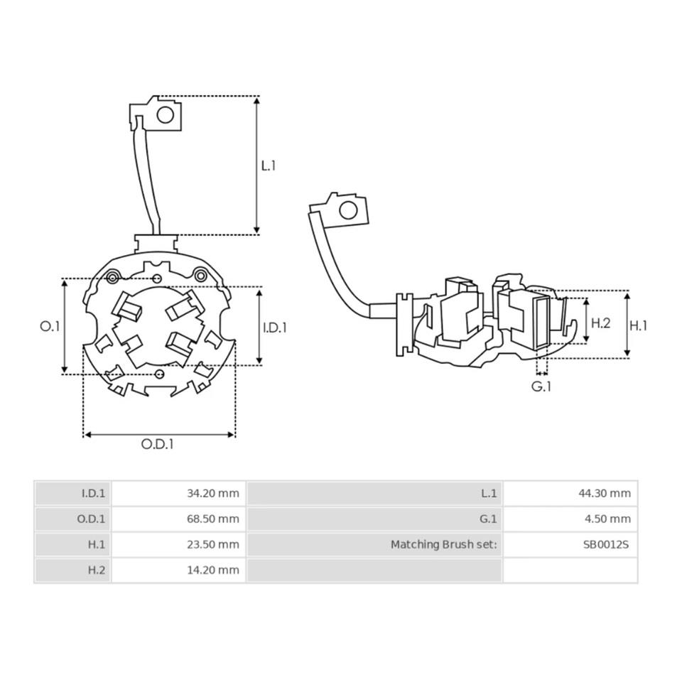 BOSCH MARŞ KÖMÜR YUVASI (6LI) (START-STOP) (L/R) CW MERCEDES