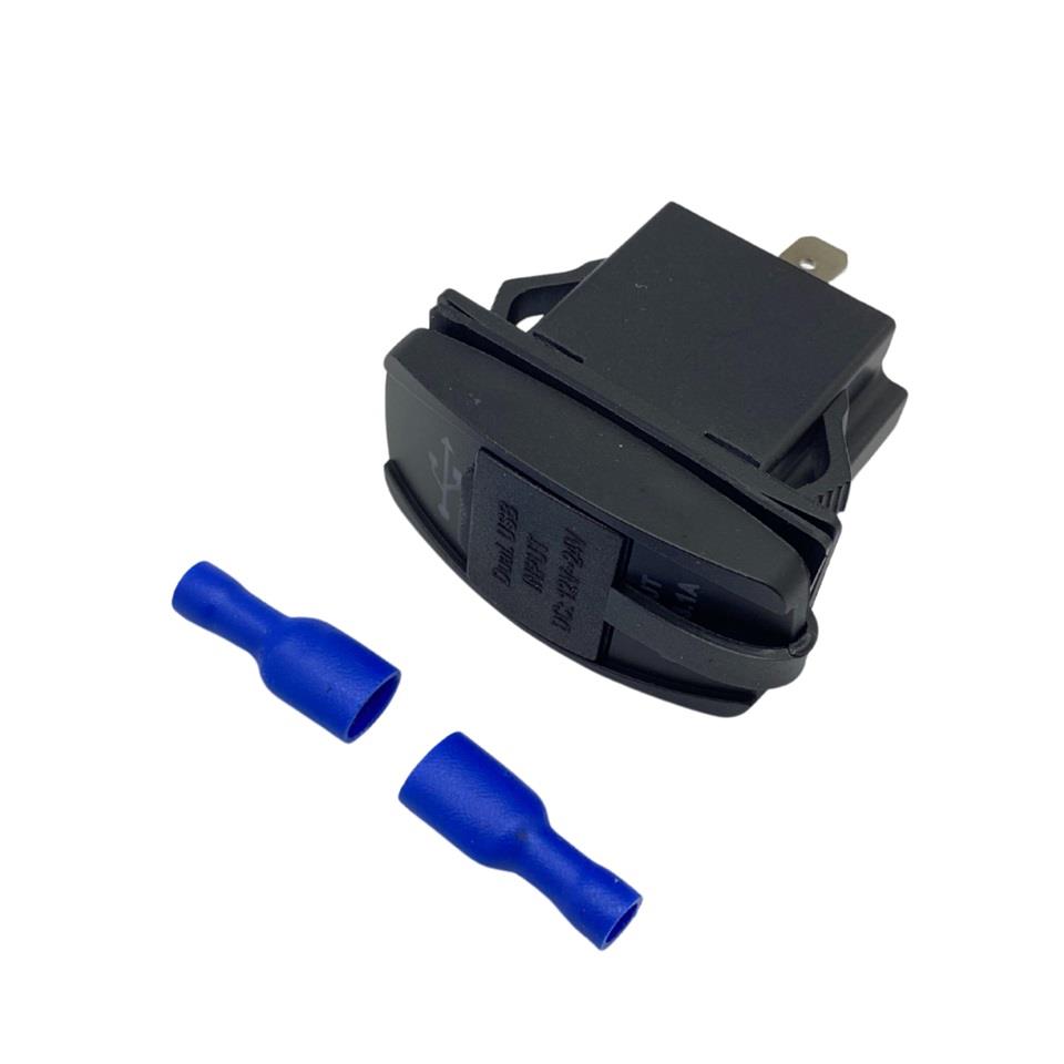 12V-24V TELEFON ŞARJ CİHAZI (USB) (3.1A) (ANAHTAR TİPİ) (KIRMIZI IŞIK)