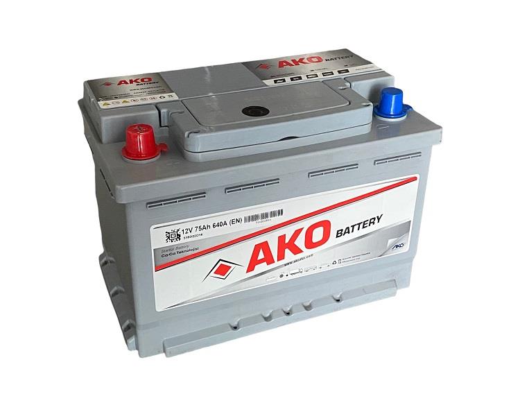 AKO 12V 75 AH AKÜ 640 A (EN) (278*175*175) (TERS)