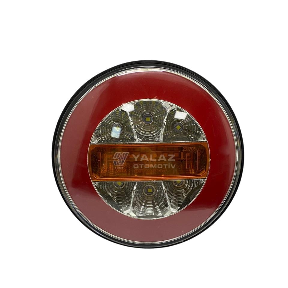 12V STOP LAMBASI LEDLİ (PARK-FREN-SİNYAL) (YUVARLAK) (140 MM)