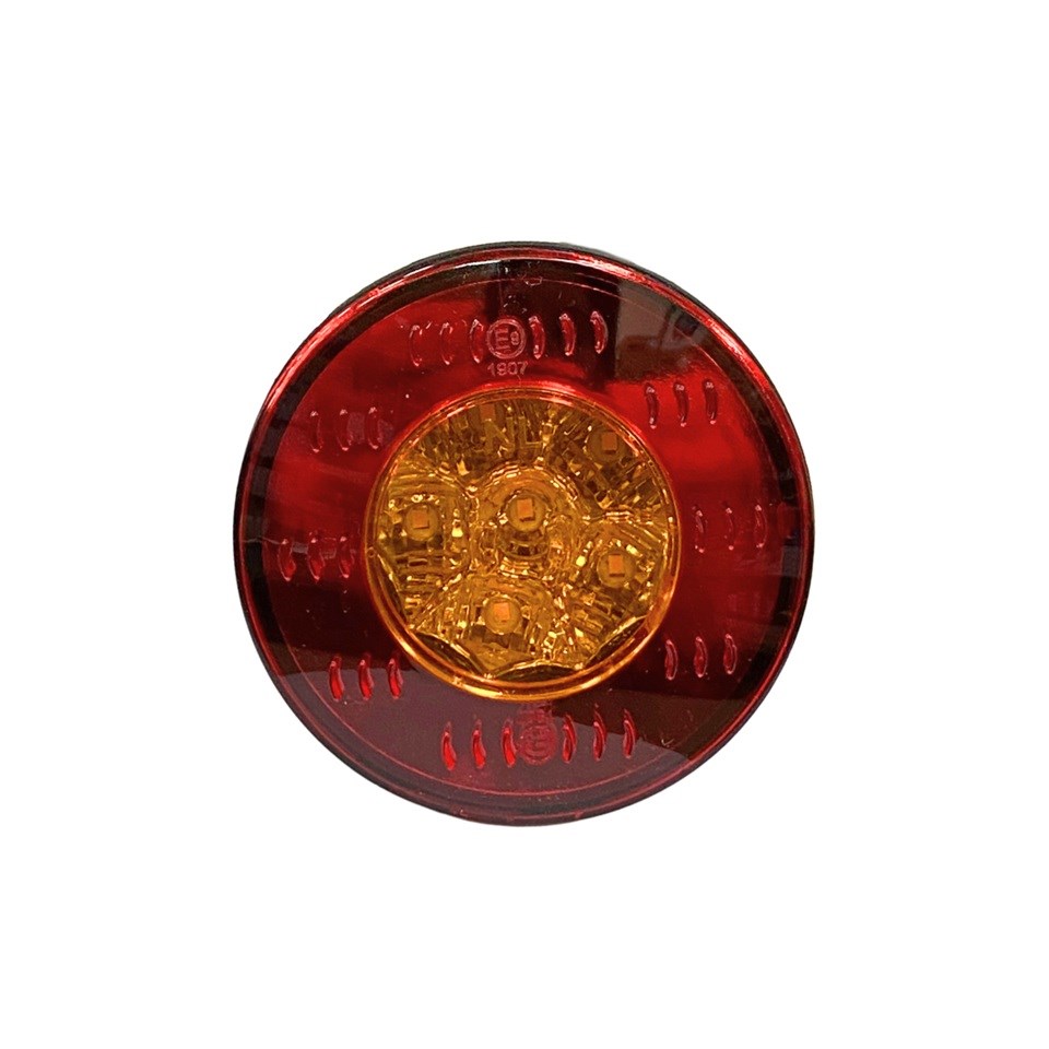24V SİNYAL LAMBASI REFLEKTÖRLÜ SARI (6 LEDLİ) (YUVARLAK 98 MM)