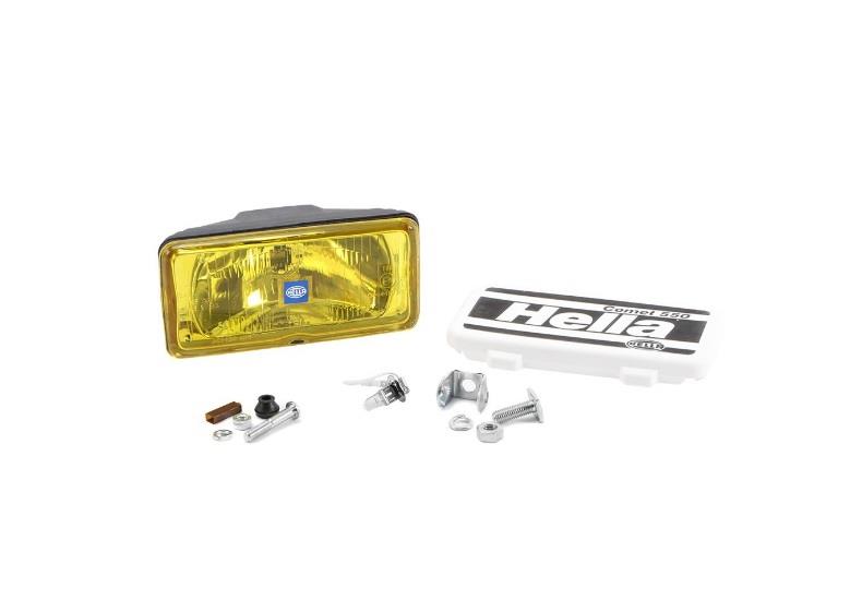 HELLA 12V SİS LAMBASI COMET 550 DİKDÖRTGEN (DELİCİ-SÜRÜCÜ) (DÜZ CAM) (SARI) (195*96 MM)