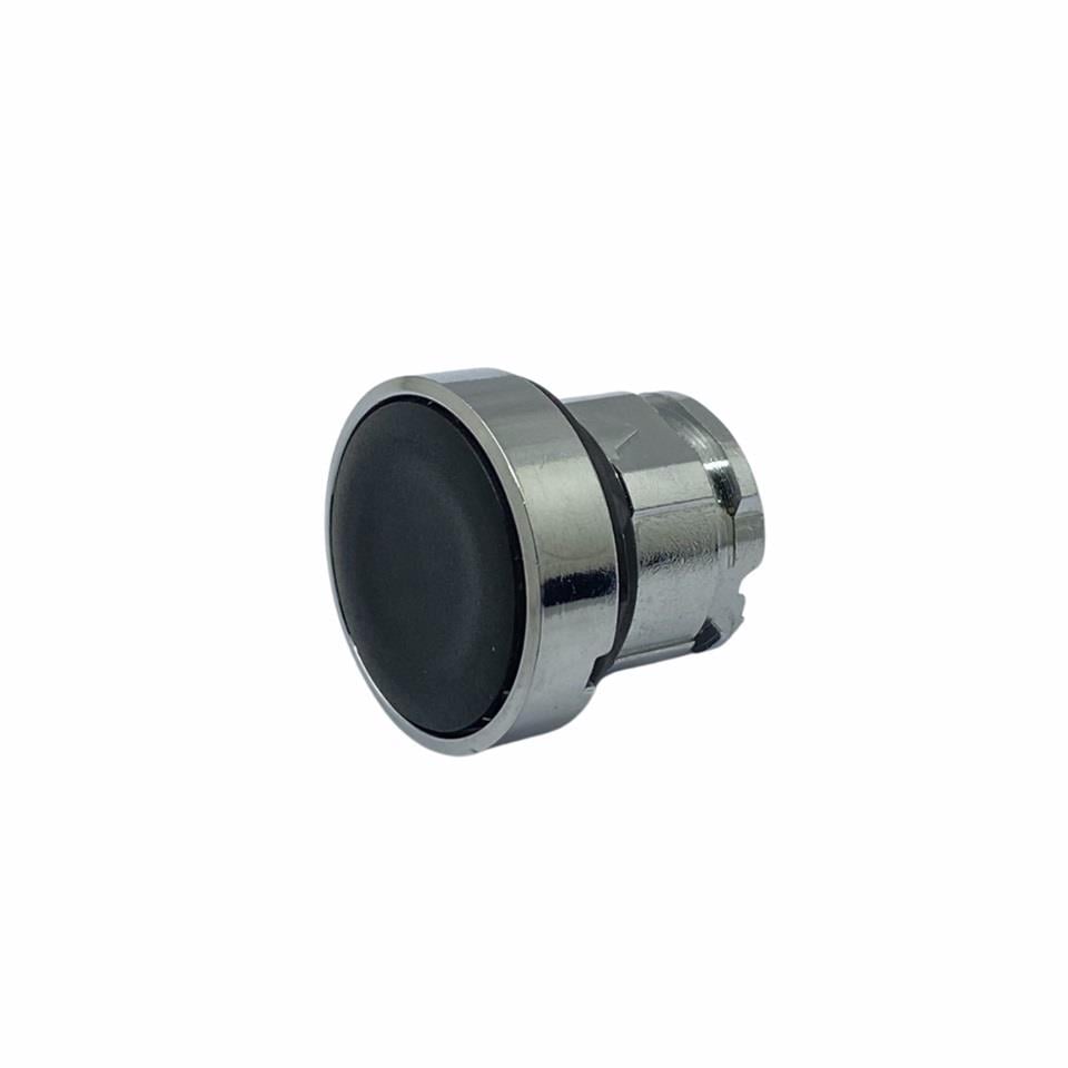 SCHNEIDER BUTON KAFASI (KROM ÇERÇEVELİ SİYAH) (22 MM)