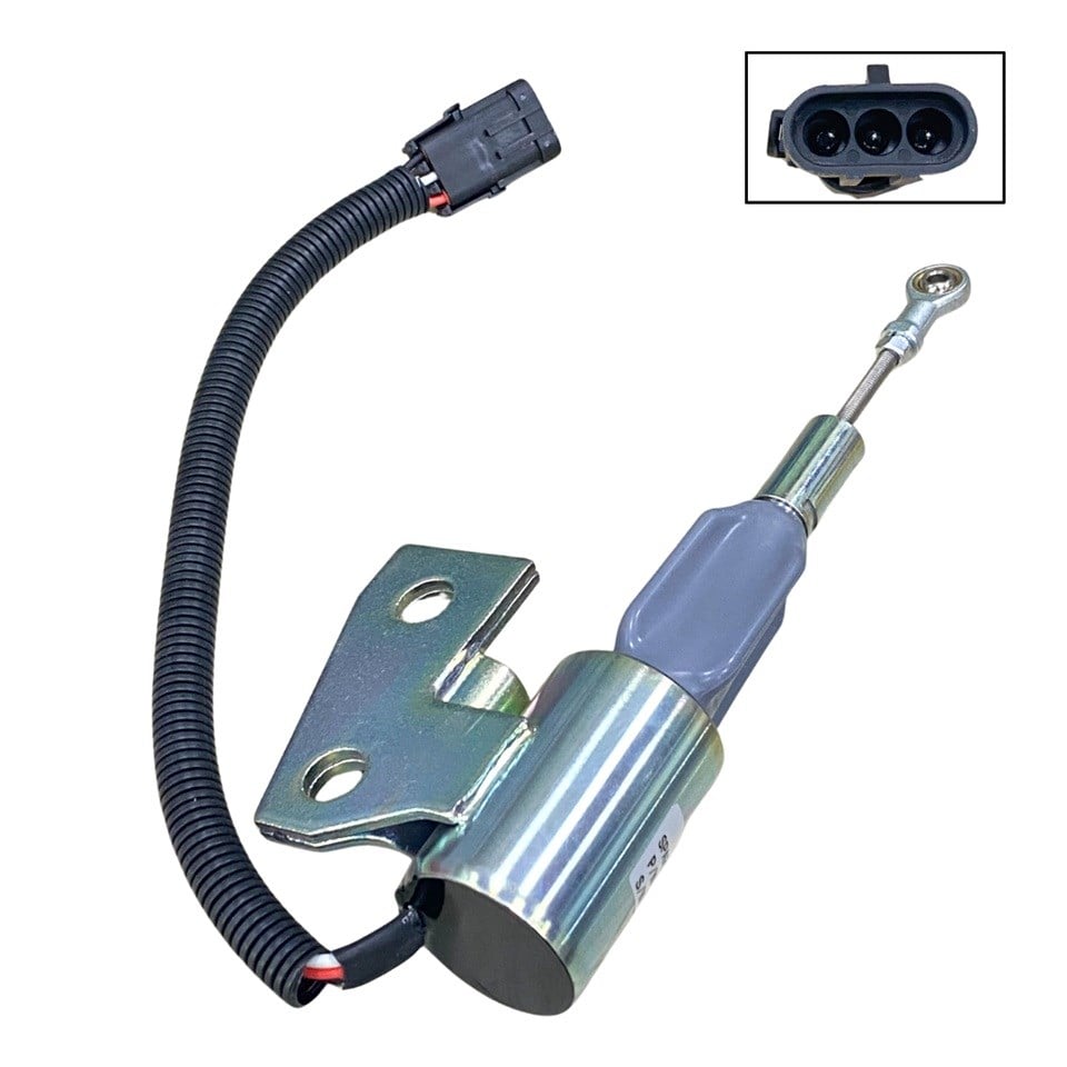 12V STOP SELENOİDİ YAN AYAKLI (SOL AYAK) CUMMINS MOTOR