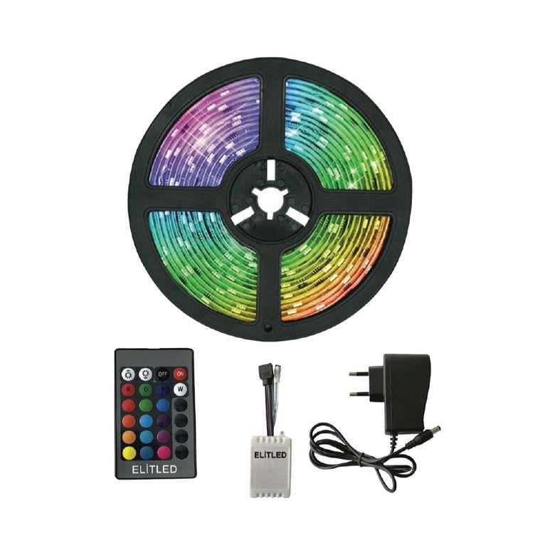 110-220V ŞERİT LED RGB İÇ-DIŞ MEKAN FONKSİYONLU (KUMANDALI) (16 RENK)