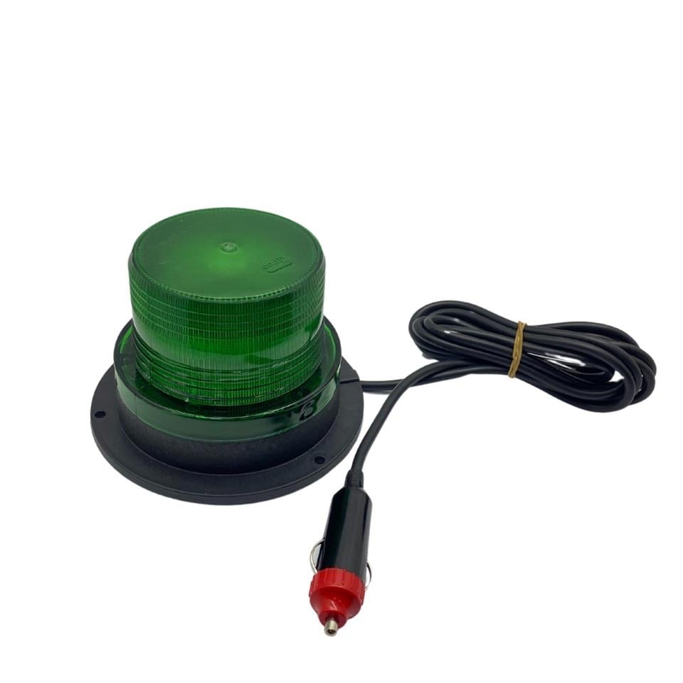 12V-24V ÇAKAR TEPE LAMBA MIKNATISLI ÇAKMAK FİŞLİ 18 LEDLİ FONKSİYONLU YEŞİL (130*90 MM)