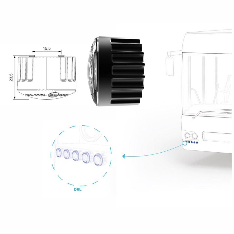 SANEL 12V-24V GÜNDÜZ SÜRÜŞ LEDİ (7 X 2) (TAKIM)