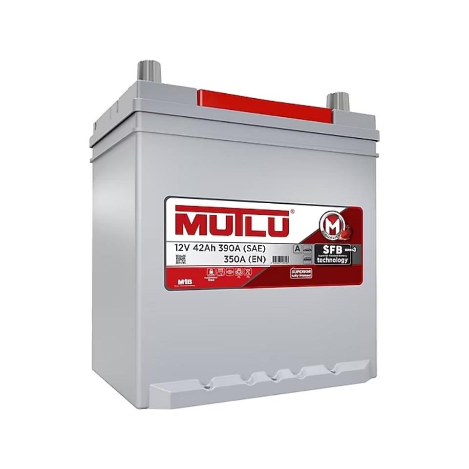 MUTLU 12V 42 AH AKÜ SFB 350 A (EN) (196*134*222) (İNCE KUTUP TERS)